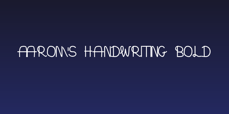 Aaron's Handwriting Bold Social Header