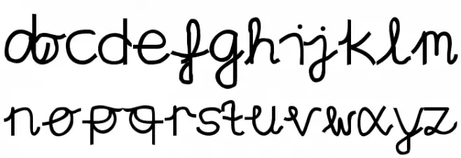 Aaron's Handwriting Bold Caratteri MINUSCOLO