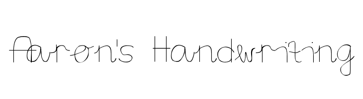 Aaron's Handwriting Font