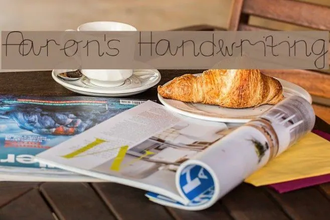 Aaron's Handwriting Example 1