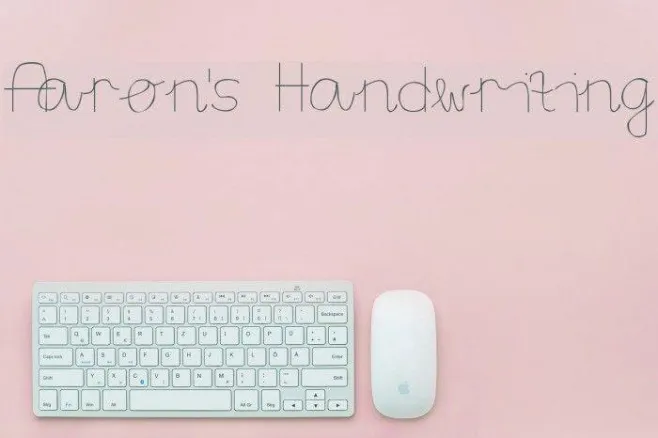 Aaron's Handwriting Example 3