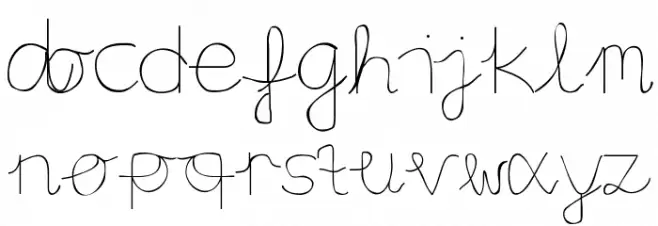 Aaron's Handwriting Fuentes MINÚSCULAS