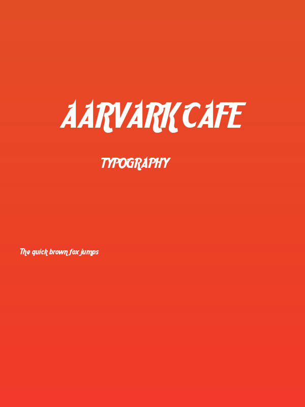 Aarvark Cafe Poster