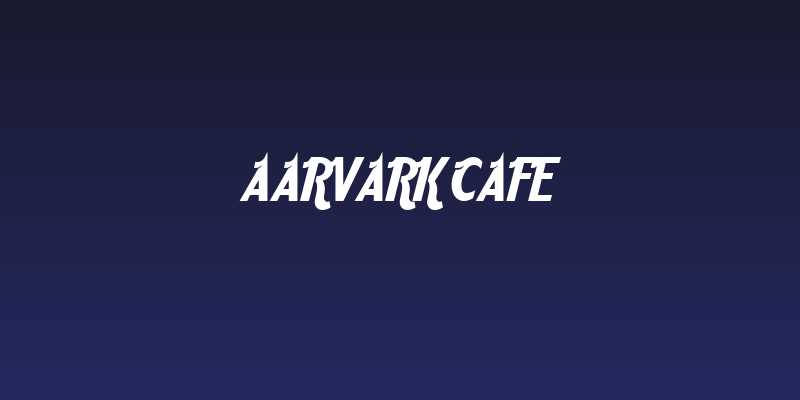 Aarvark Cafe Social Header