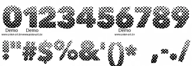 aa Halftone Demo Font OTHER CHARS