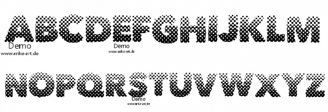 aa Halftone Demo फ़ॉन्ट अपरकेस