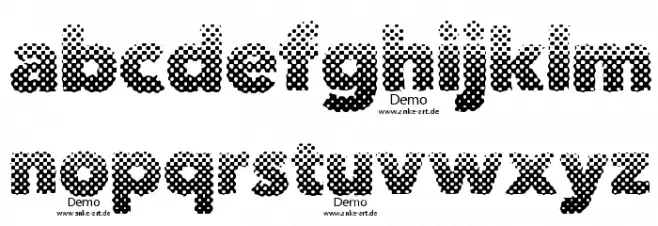 aa Halftone Demo 字体 小写