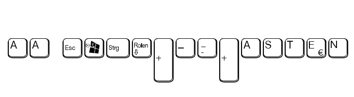 aa QWERTZ-Tasten  免费字体下载