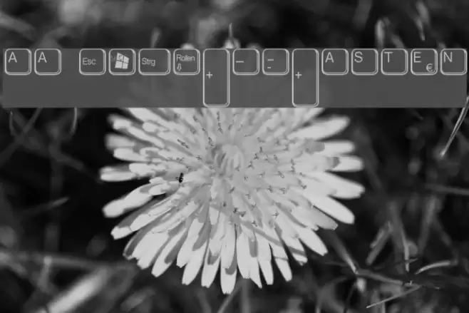 aa QWERTZ-Tasten Font examples