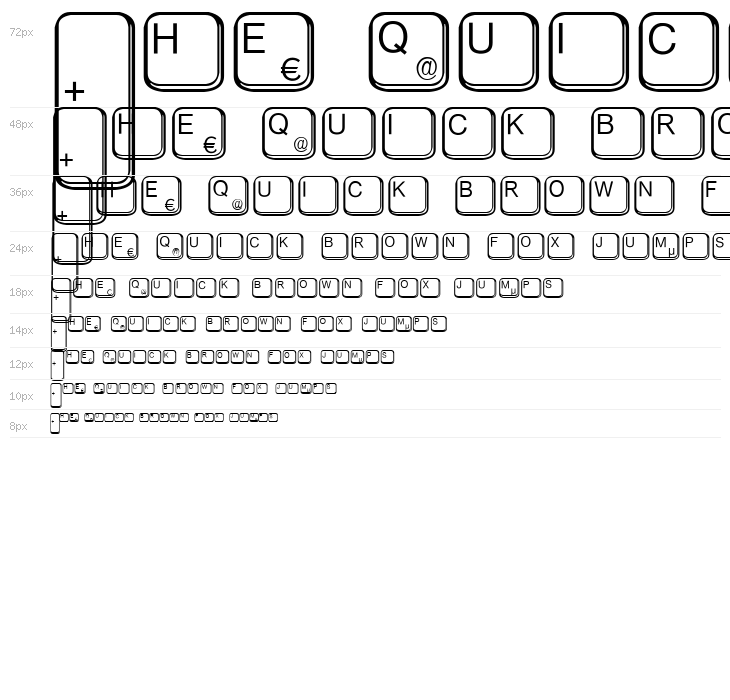aa QWERTZ-Tasten Waterfall