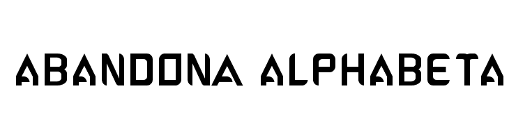 ABANDON-ALPHABETA Font