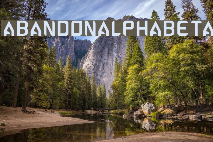 ABANDON-ALPHABETA Font examples