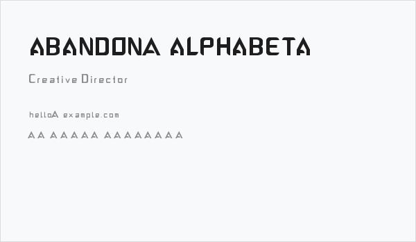 ABANDON-ALPHABETA Business Card
