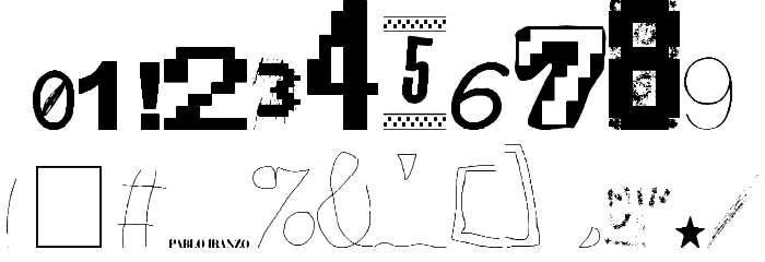 ABC 2D Font OTHER CHARS