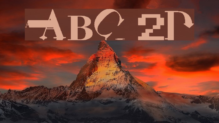 ABC 2D Font examples