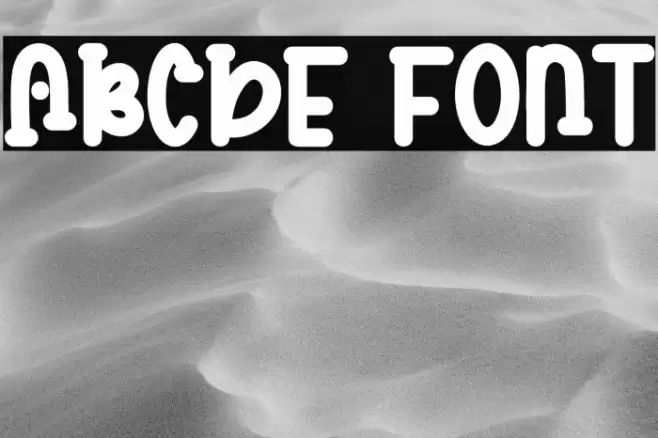 ABCDE Font examples