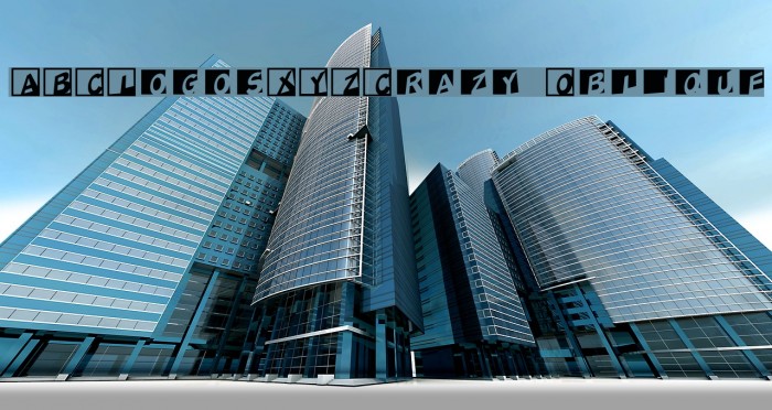 ABCLogosXYZCrazy-Oblique Font examples