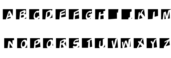 ABCLogosXYZCrazy-Oblique Font LOWERCASE