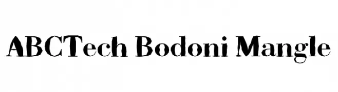 ABCTech Bodoni Mangle  Frei Schriftart Herunterladen