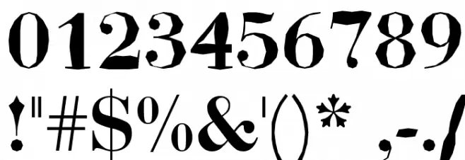 ABCTech Bodoni Mangle Font OTHER CHARS