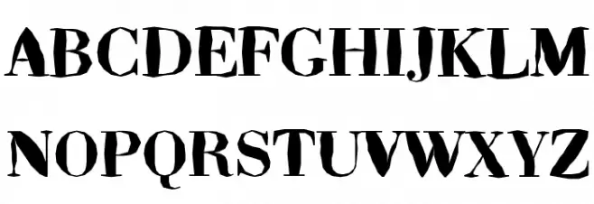 ABCTech Bodoni Mangle フォント 大文字