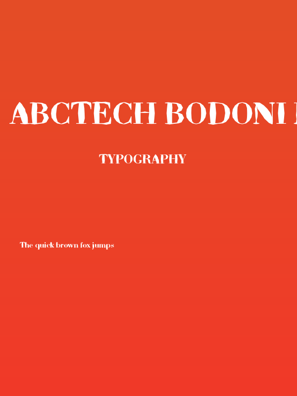 ABCTech Bodoni Mangle Poster