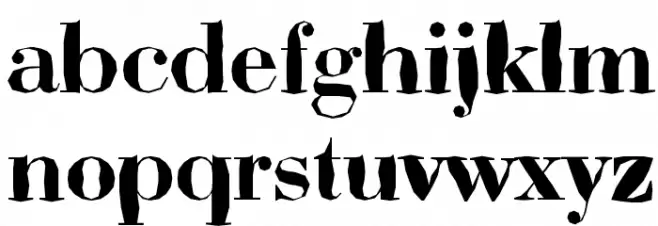 ABCTech Bodoni Mangle Font LOWERCASE
