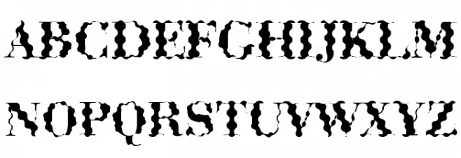 ABCTech Bodoni Wave Font Litere mari