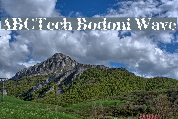 ABCTech Bodoni Wave Font examples