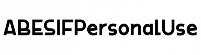 ABESIF Personal Use  Frei Schriftart Herunterladen