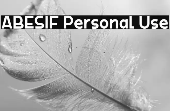 ABESIF Personal Use Font examples