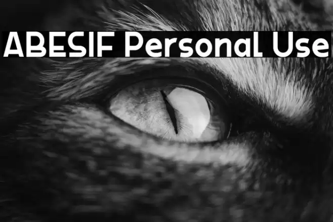 ABESIF Personal Use Font examples
