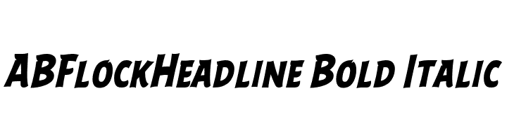 ABFlockHeadline Bold Italic Шрифта