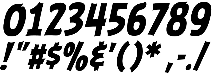 ABFlockHeadline Bold Italic Font OTHER CHARS