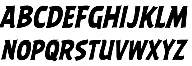 ABFlockHeadline Bold Italic Fonte MAIÚSCULAS