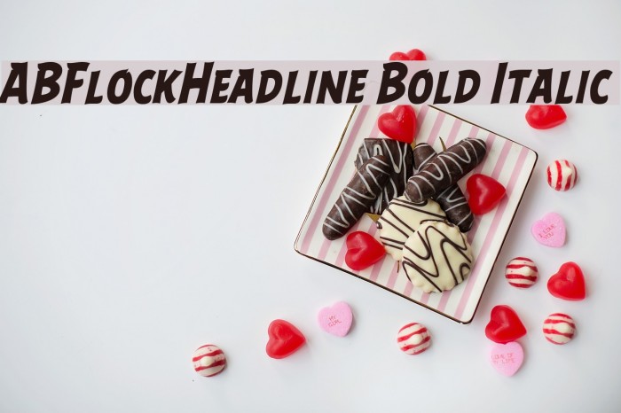 ABFlockHeadline Bold Italic Font examples