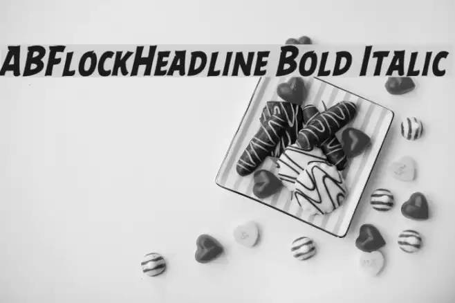 ABFlockHeadline Bold Italic  examples