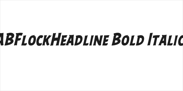 ABFlockHeadline Bold Italic Logo