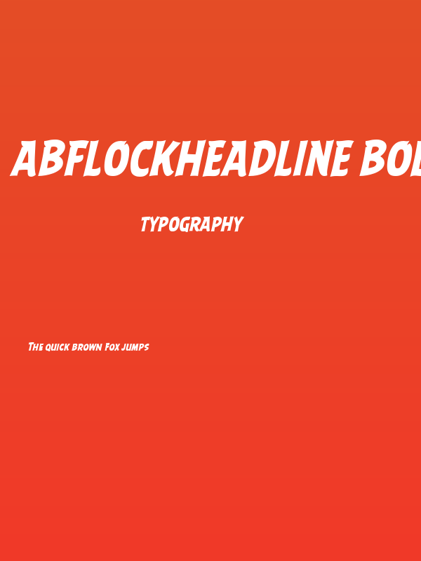 ABFlockHeadline Bold Italic Poster