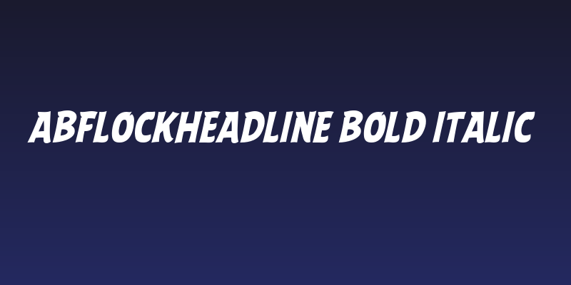 ABFlockHeadline Bold Italic Social Header
