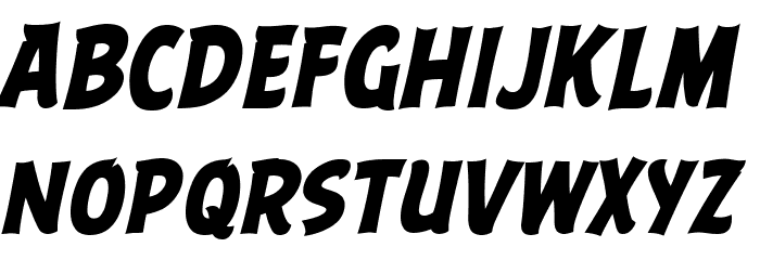 ABFlockHeadline Bold Italic Font LOWERCASE