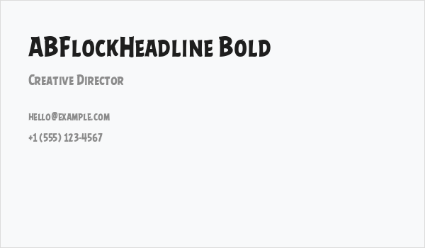 ABFlockHeadline Bold Business Card