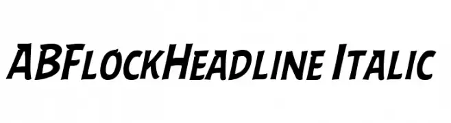 ABFlockHeadline Italic  Free Fonts Download