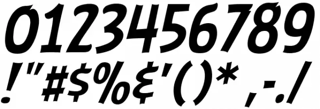 ABFlockHeadline Italic Font OTHER CHARS