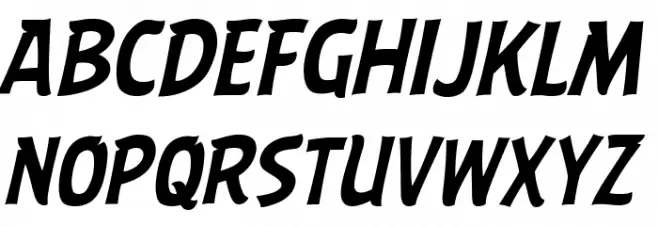ABFlockHeadline Italic 字体 大写