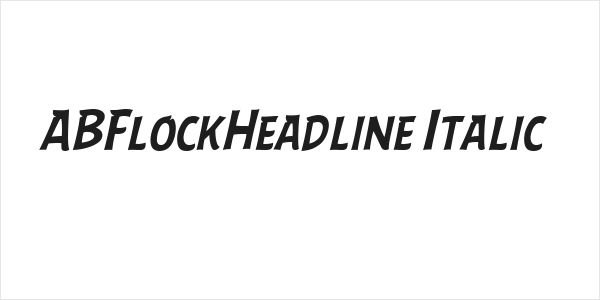 ABFlockHeadline Italic Logo