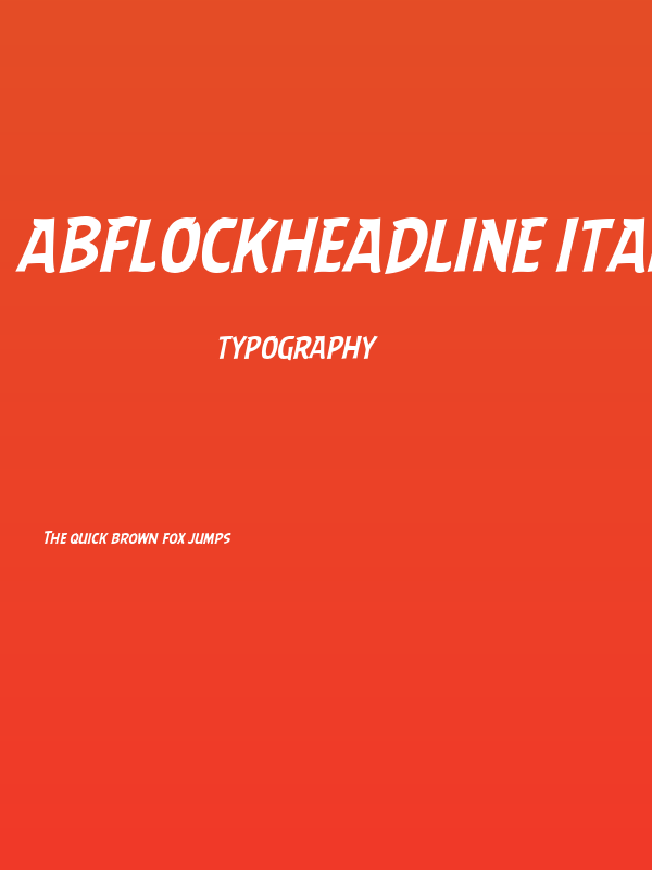 ABFlockHeadline Italic Poster