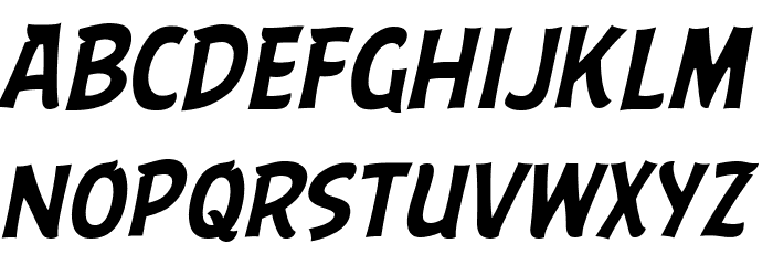 ABFlockHeadline Italic Font LOWERCASE