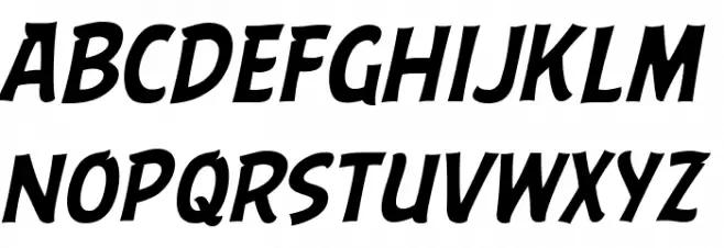 ABFlockHeadline Italic फ़ॉन्ट लोअरकेस