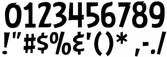 ABFlockHeadline Regular Font OTHER CHARS